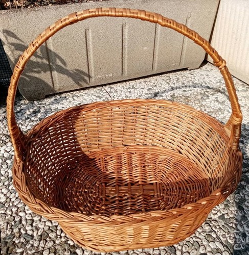 Vintage grande cesta cesto - vintage,