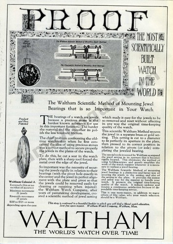 1920 waltham orologi - waltham,