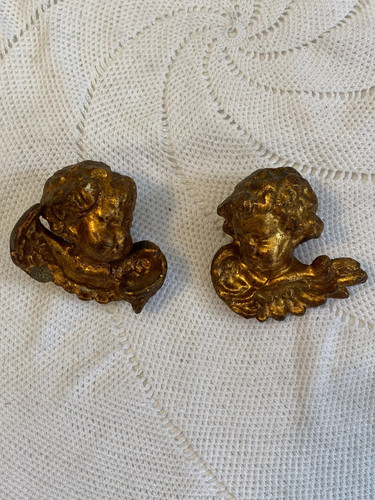 Coppia putti barocchi legno