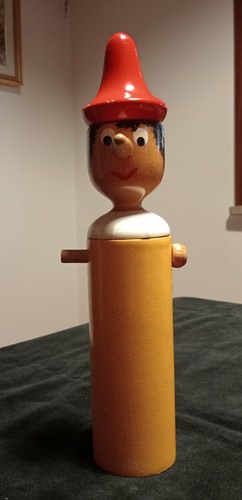 Salvadanaio pinocchio legno - pinocchio, in