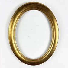 Cornice vuota ovale dorata stile antico a foglia oro per opera d'arte vintage