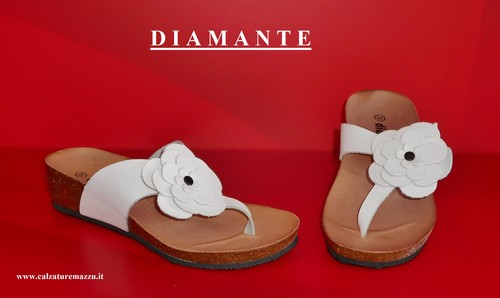 Infradito pelle diamante - in, "