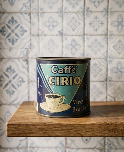 Barattolo latta caffè - caffè, cirio