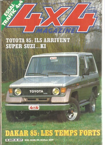 4x4 magazine toyota 1985 - magazine,