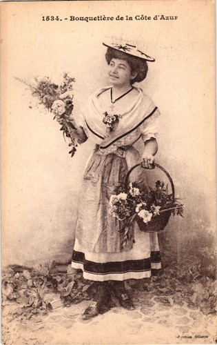 Cartolina epoca bouquetiere - d'epoca,