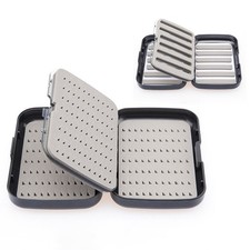 Scatola mosche bifacciale in plastica PE con inserto in schiuma per pesca a mosc