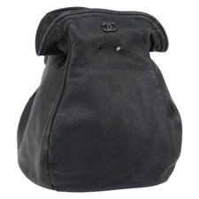 CHANEL Purse Pouch Lamb Skin