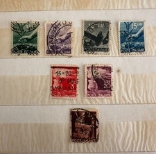 Francobolli Italia 1945-48 Poste Italiana tutti filigrana Ruota Alata