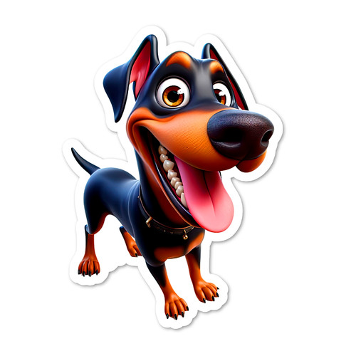 Doberman dog adesivo - dog,, in