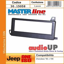 MASCHERINA AUTORADIO 1 DIN JEEP CHEROKEE DAL 1995 A 1999 ADATTATORE RADIO UN DIN