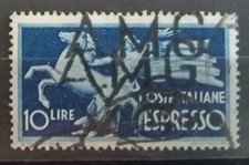 FRANCOBOLLI VENEZIA GIULIA AMG VG, POSTA AEREA 10 LIRE , DOPPIA SOVRASTAMPA VEDI