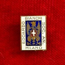 Distintivo Edoardo Bianchi Biciclette smalto fuoco Milano 1930 ca
