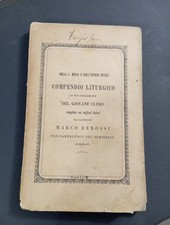 Libro Compendio Liturgico Mondovì Piemonte 1866