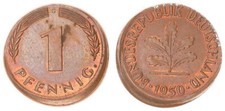 BRD 1 Pfennig 1950 G Difetto