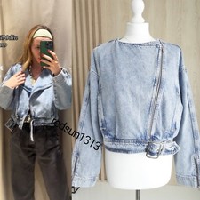 ZARA GIACCA DENIM CROPPED