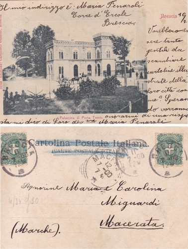 Cartolina brescia palazzina - cartolina,