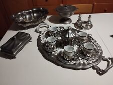 SET TAZZINE E ALTRI OGGETTI IN PELTRO/PORCELLANA. VINTAGE