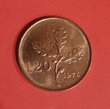 Moneta Italia 20 Lire Quercia