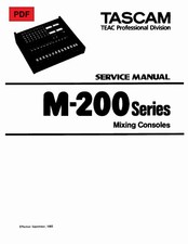 Teac Tascam M-208 / M-216 / M-224 Mixing Consoles Service Manual with Schematics