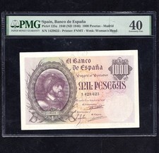 1000 pesetas 1940 pmg - f.c., 40.