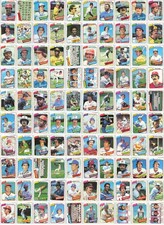 (100) Lotto Topps 1980 MLB