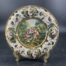 Piatto Capodimonte in ceramica con decoro rilievo Piatto Ricardo Di S. Marino