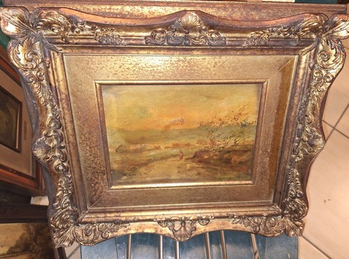 Dipinto olio cartone - su,