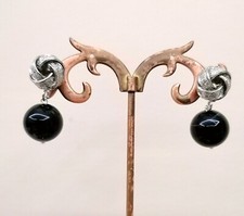 Orecchini nodo e agata nera