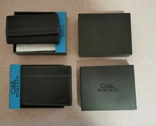 Portafoglio Portachiavi Set Ciak Roncato Opera Nero E Blue