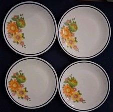 Rarissimi Piatti Dessert Porcellana Tognana Linea Azeta Con Fiori Vintage