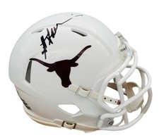 Steve Sarkisian Texas Longhorns Signed Mini Helmet Hook Em Beckett COA