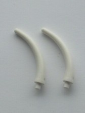 2 x LEGO White Dinosaur Tail