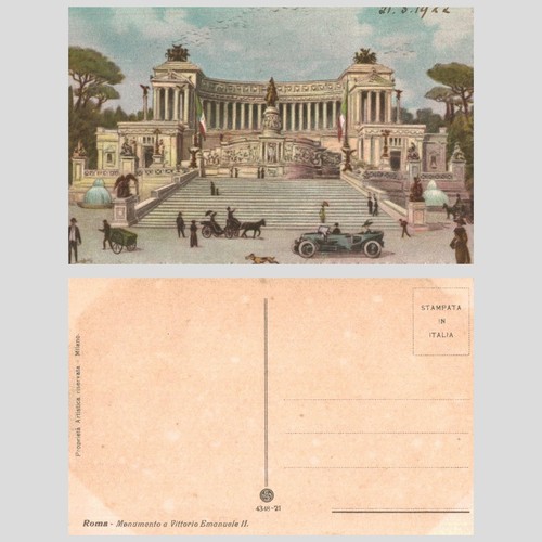 Vintage postcard rome - vintage,