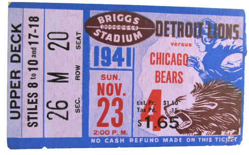 1941 detroit lions chicago - 1941,