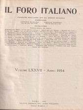 IL FORO ITALIANO 1954 AA.VV
