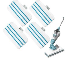 4 Panni Lavabili in Microfibra per Black & Decker Steam Mop, Lavabili in Microfi