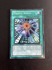 YU GI OH CARTA MONDO MALIGNO RARA SEGRETA YMP1-EN008 ED LIMITATA MALEFIC WORLD