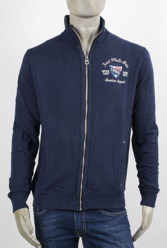 Felpa fred mello blu - felpa, con