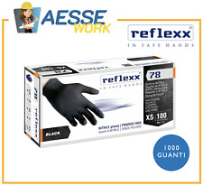 1000 - GUANTI IN NITRILE REFLEXX 78 NERI 100 PZ. 4,0 GR.  | 10 SCATOLE DA 100 PZ