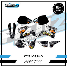 Kit Grafica Mid Range KTM LC4 640 Adesivi Decalcomanie Racing Energy MX Supermoto
