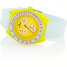 Orologio World Giallo/Bianco