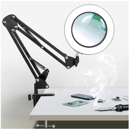 Lampada scrivania con lente - con,