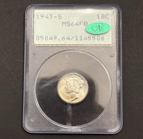 1943 mercury dime pcgs - 1943-s,