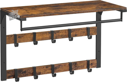Coat hanger wall shelf wood - coat,
