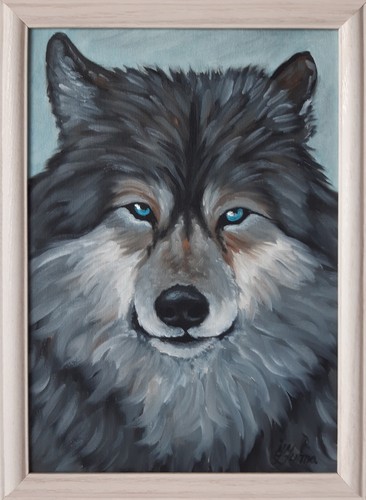 Quadro originale lupo arte