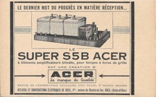 Super S5B Acer (TSF) - Advertising 1929