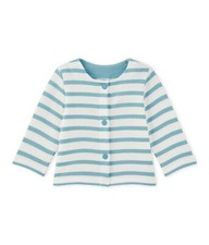 ♥ PETIT BATEAU ♥ Cardigan cotone a righe marinière bimba neonata [12 mesi]