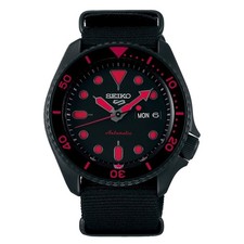 SEIKO 5 Sports Street SRPD83K1 Orologio Uomo Automatico Total Black NATO