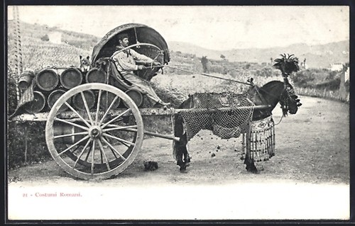Cartolina costumi romani - cartolina,
