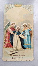 465) SANTINO SAN TOMMASO D'AQUINO. CROMO FUSTELLATA DEL PRIMO 900.